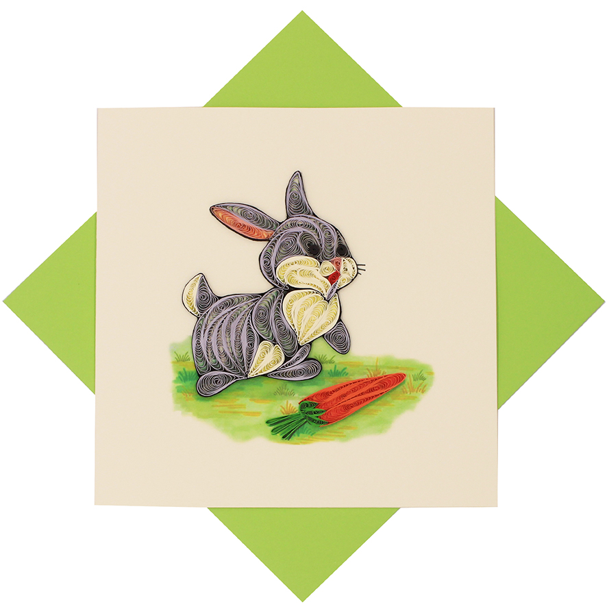 Quilled Rabbit Card